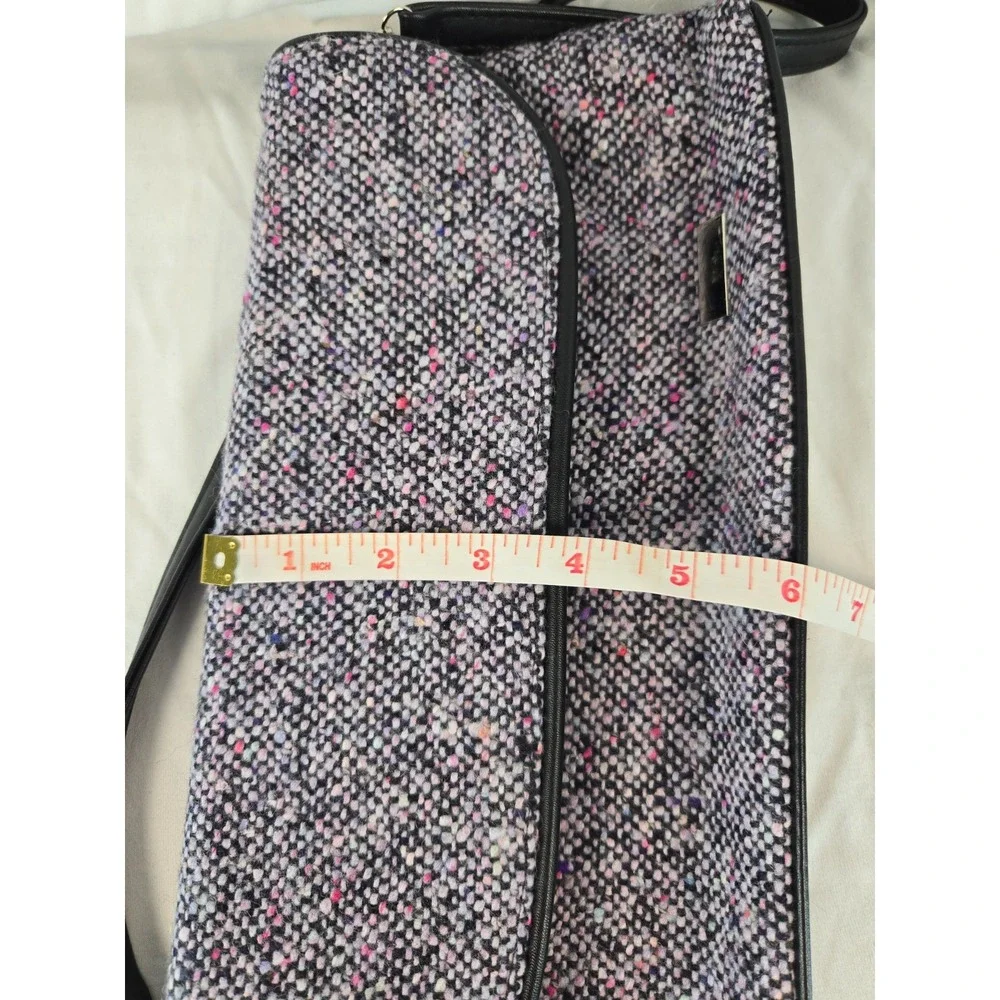 Mucros Weavers Irish Wool Tweed Shoulder Bag Purse Y2K Style Purple Pink